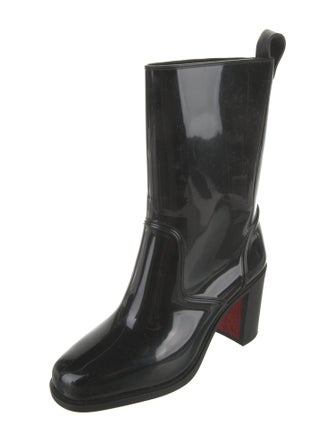 Christian Louboutin Rubber Studded Accents Rain Boots