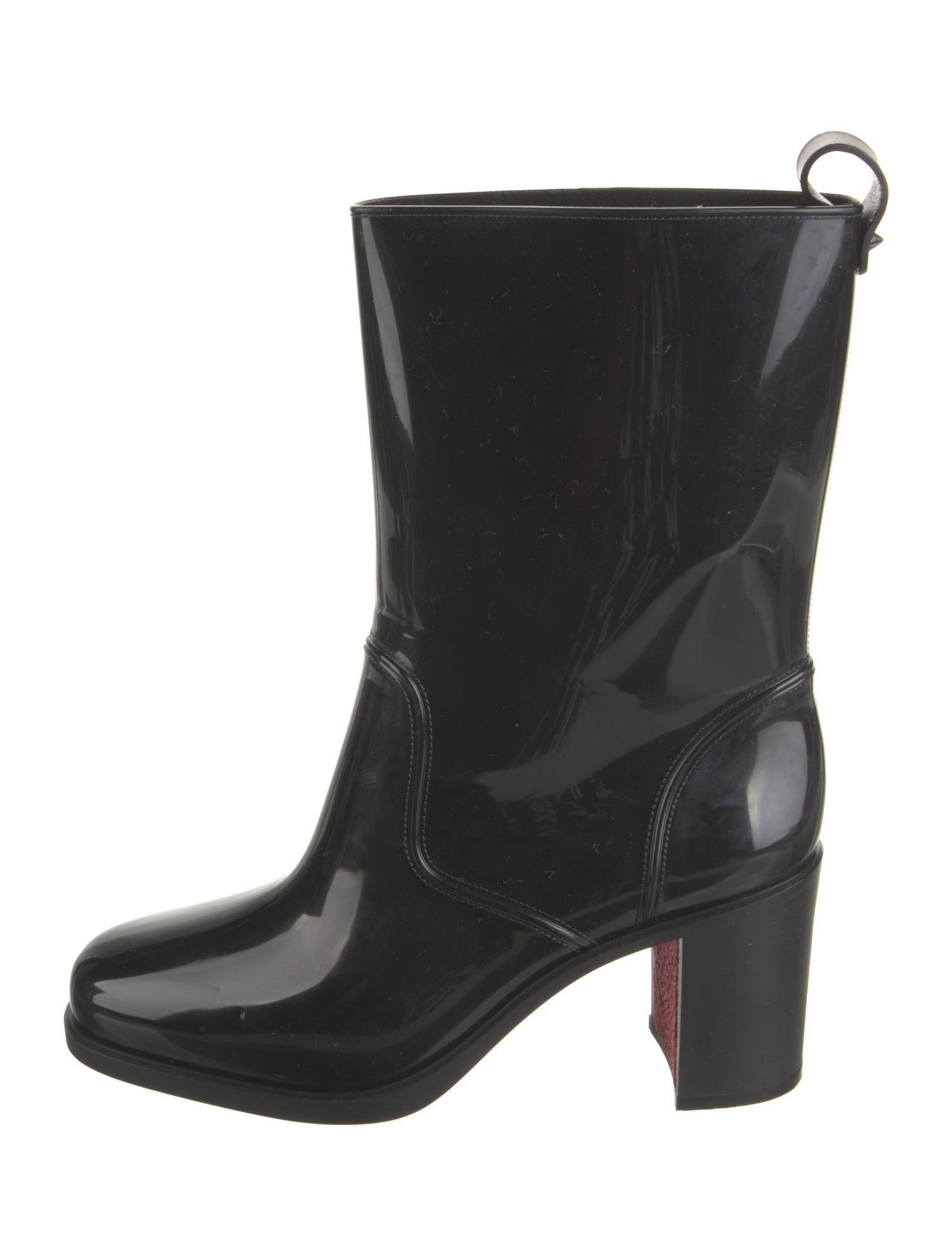 Christian Louboutin Rubber Studded Accents Rain Boots