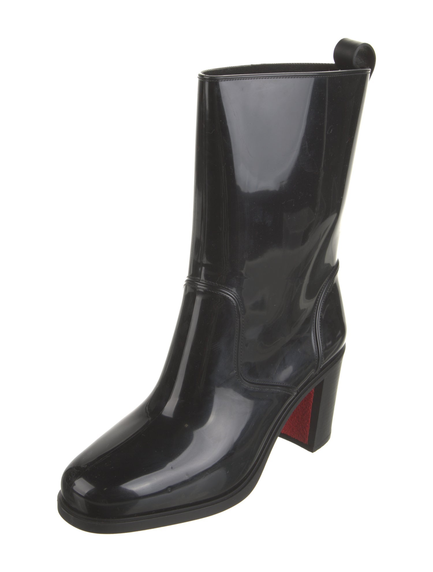Christian Louboutin Rubber Studded Accents Rain Boots