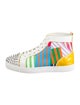 Christian Louboutin Spike Accents Canvas Sneakers