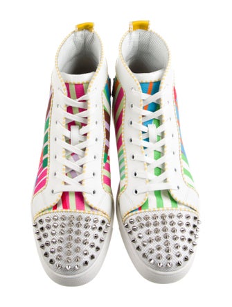 Christian Louboutin Spike Accents Canvas Sneakers