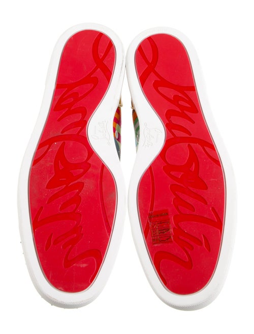 Christian Louboutin Spike Accents Canvas Sneakers