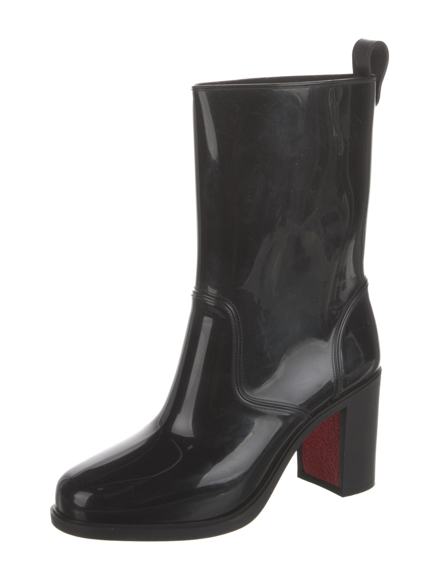 Christian Louboutin Rubber Studded Accents Rain Boots