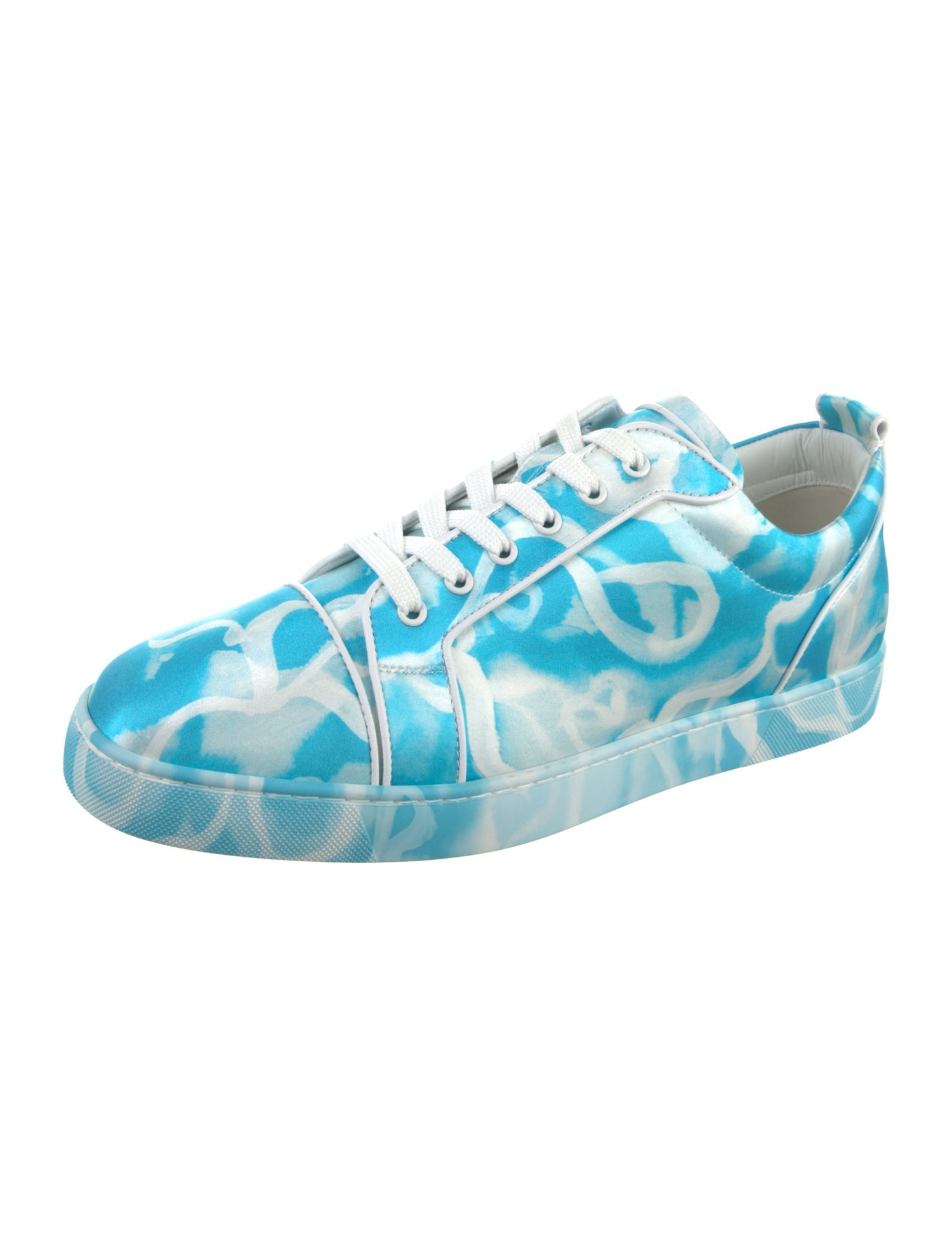 Christian Louboutin Satin Printed Sneakers