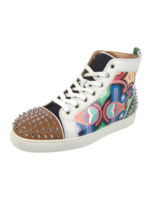 Christian Louboutin Rockstud Spike Patent Leather Sneakers