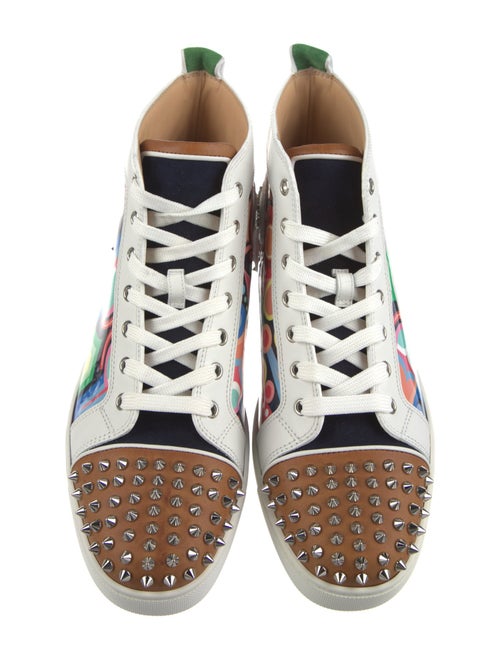 Christian Louboutin Rockstud Spike Patent Leather Sneakers