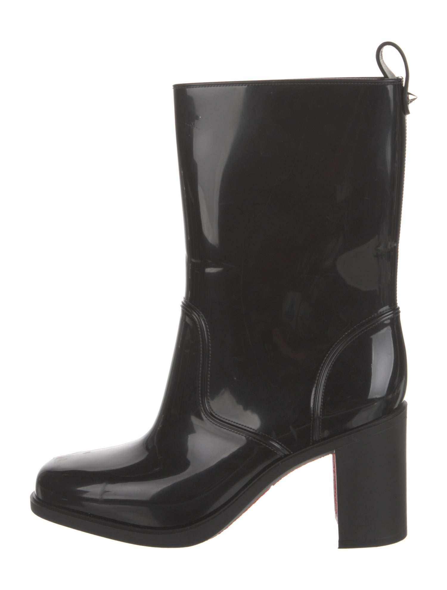 Christian Louboutin Rubber Studded Accents Rain Boots