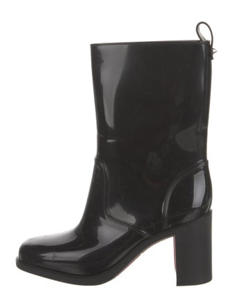 Christian Louboutin Rubber Studded Accents Rain Boots
