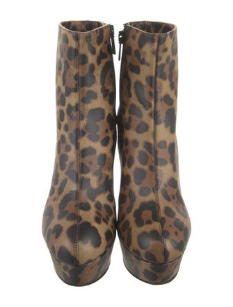 Christian Louboutin Leather Animal Print Boots