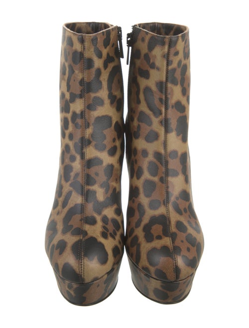 Christian Louboutin Leather Animal Print Boots