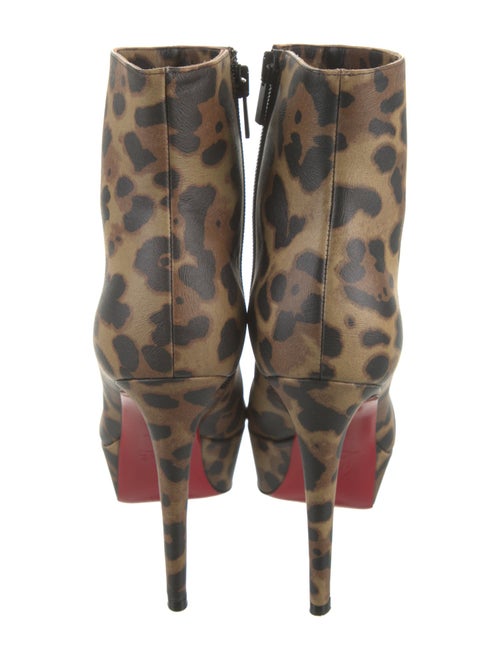Christian Louboutin Leather Animal Print Boots