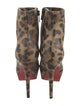 Christian Louboutin Leather Animal Print Boots