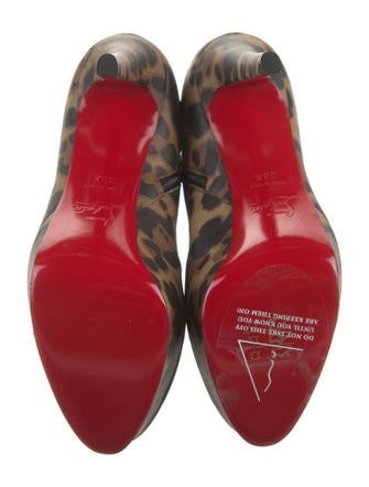 Christian Louboutin Leather Animal Print Boots