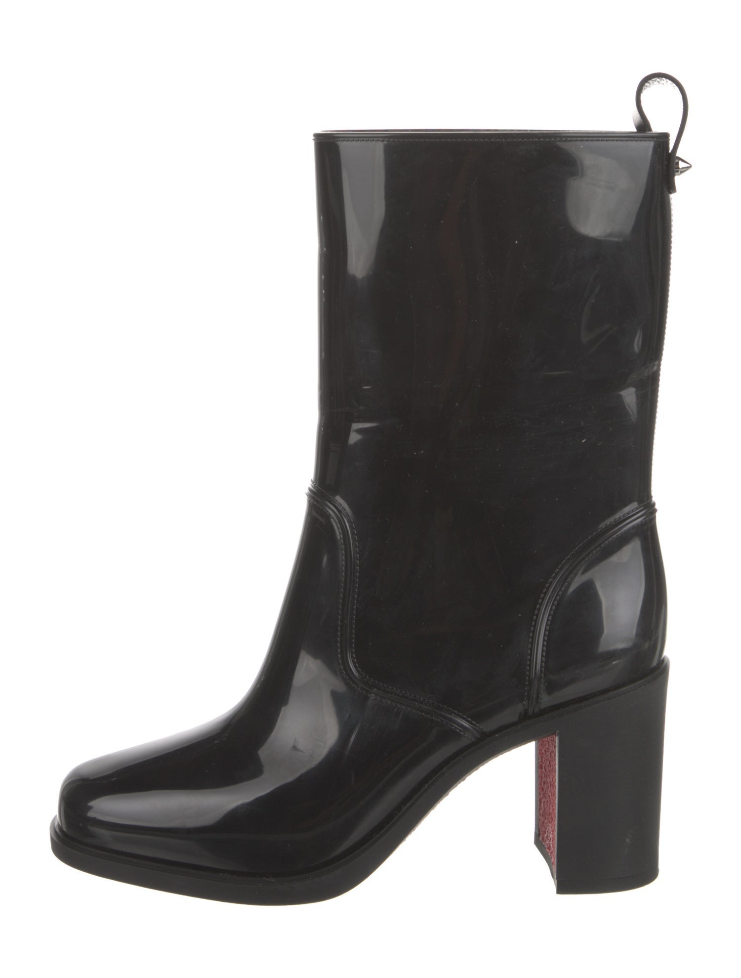 Christian Louboutin Rubber Studded Accents Rain Boots