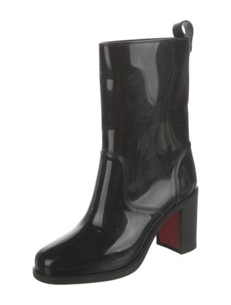 Christian Louboutin Rubber Studded Accents Rain Boots