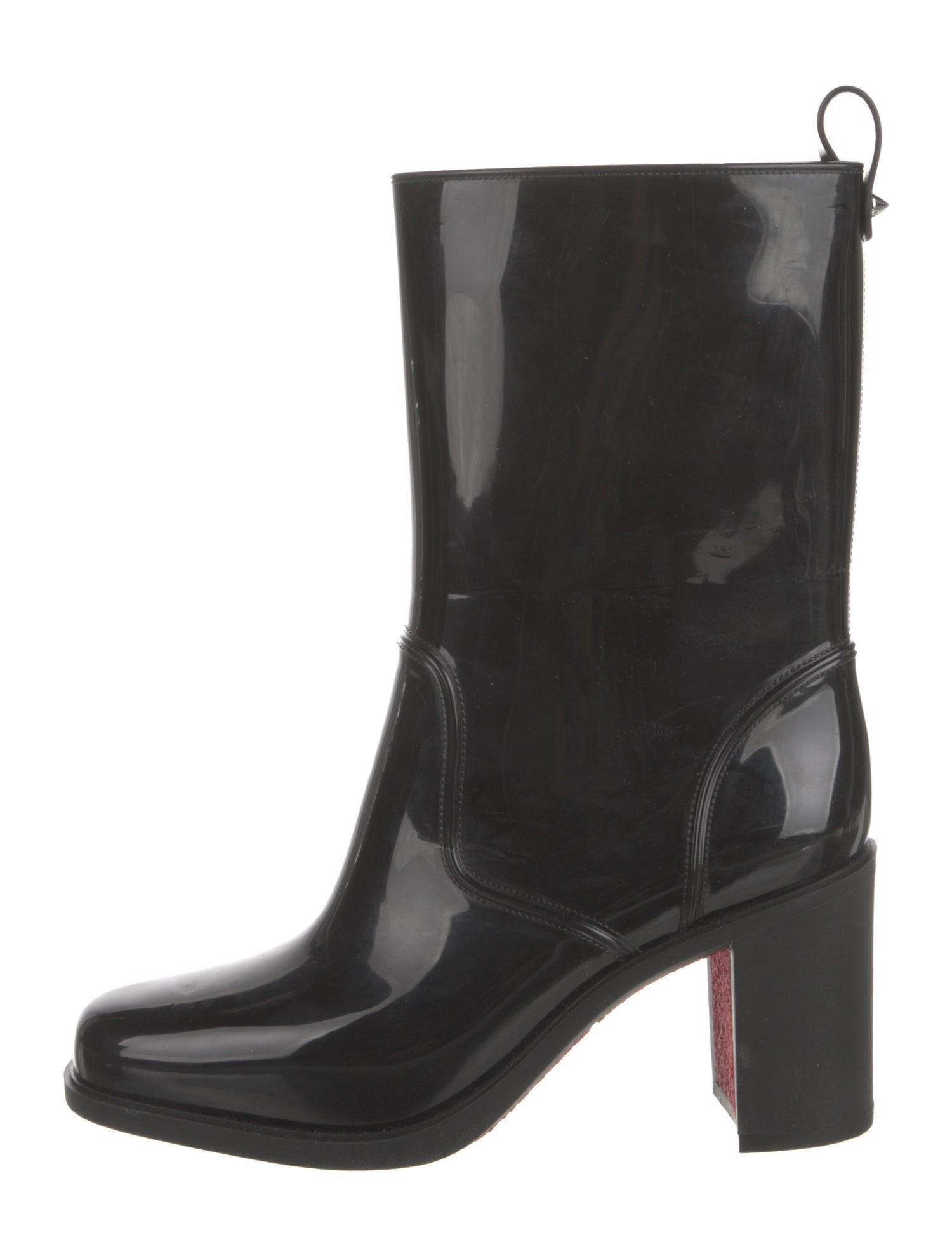 Christian Louboutin Rubber Studded Accents Rain Boots