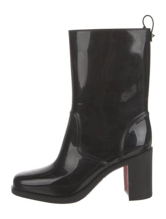 Christian Louboutin Rubber Studded Accents Rain Boots