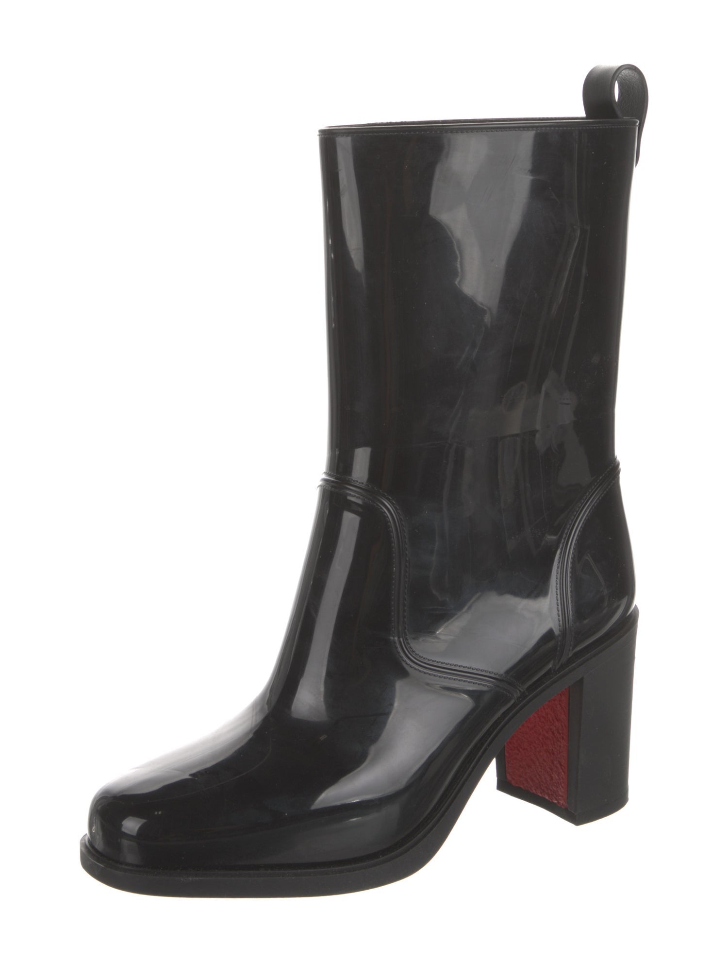 Christian Louboutin Rubber Studded Accents Rain Boots