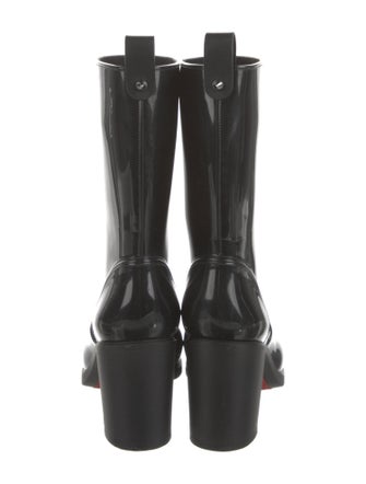 Christian Louboutin Rubber Studded Accents Rain Boots