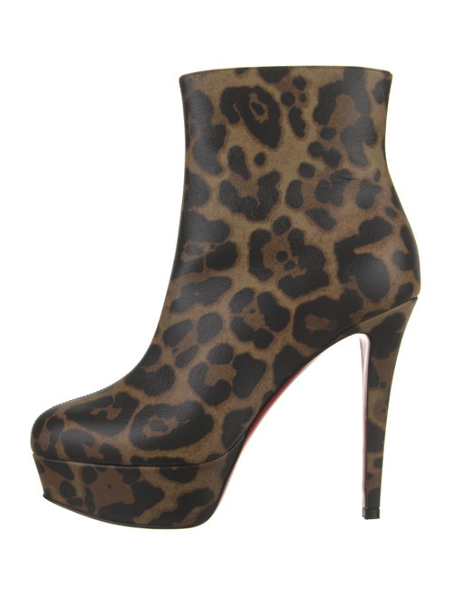 Christian Louboutin Leather Animal Print Boots