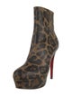 Christian Louboutin Leather Animal Print Boots