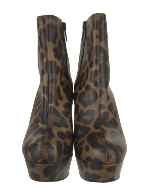 Christian Louboutin Leather Animal Print Boots