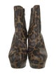 Christian Louboutin Leather Animal Print Boots