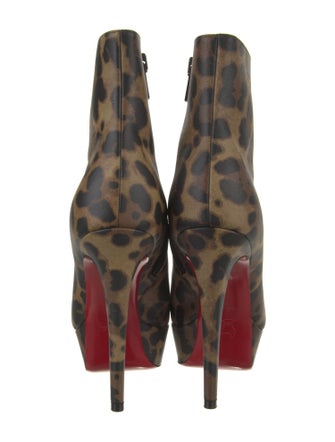 Christian Louboutin Leather Animal Print Boots