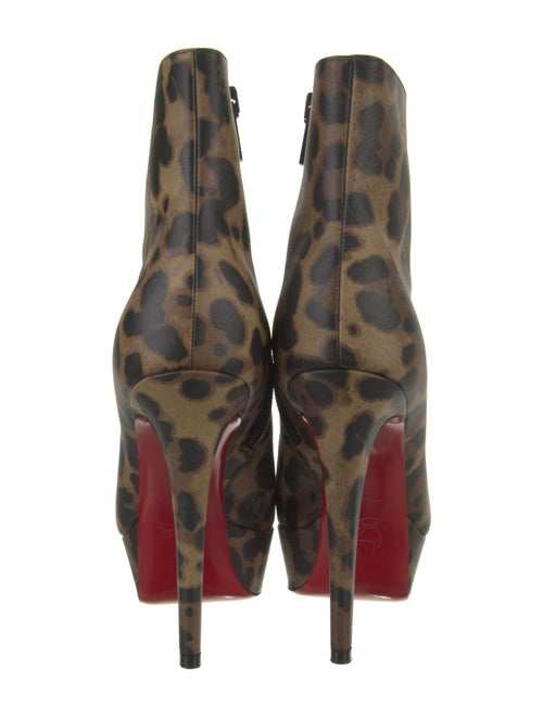 Christian Louboutin Leather Animal Print Boots