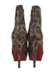 Christian Louboutin Leather Animal Print Boots