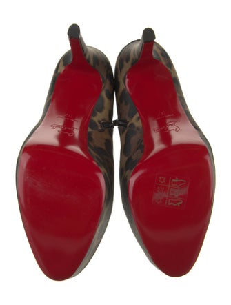 Christian Louboutin Leather Animal Print Boots