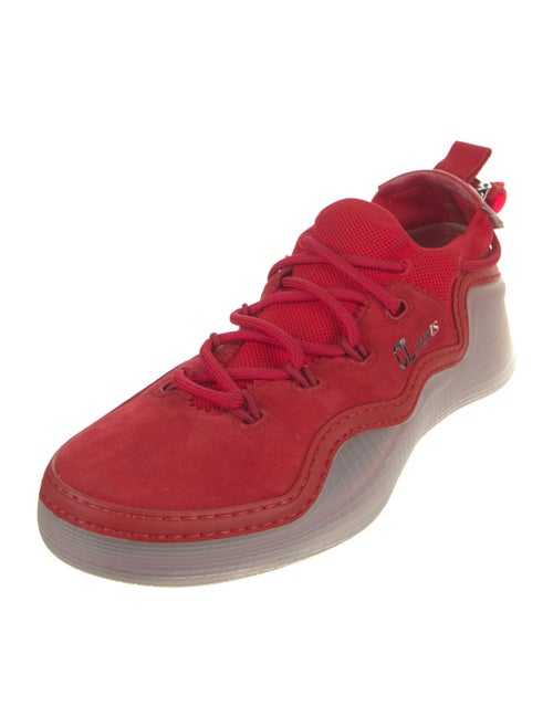 Christian Louboutin Suede Leather Trim Embellishment Sneakers