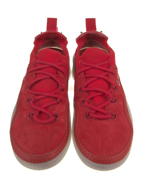 Christian Louboutin Suede Leather Trim Embellishment Sneakers