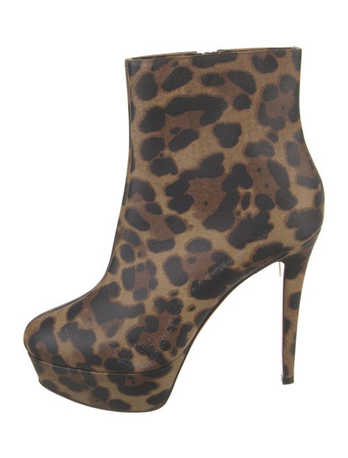 Christian Louboutin Leather Animal Print Boots