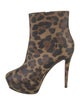Christian Louboutin Leather Animal Print Boots