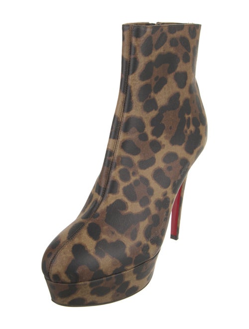 Christian Louboutin Leather Animal Print Boots