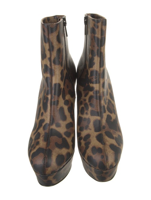 Christian Louboutin Leather Animal Print Boots