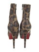 Christian Louboutin Leather Animal Print Boots