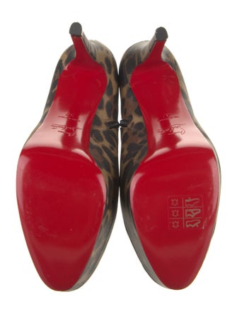 Christian Louboutin Leather Animal Print Boots