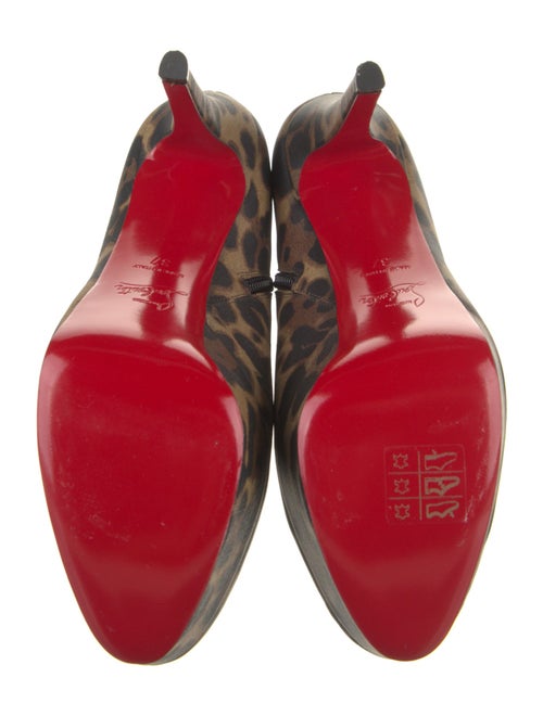 Christian Louboutin Leather Animal Print Boots