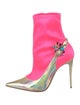 Christian Louboutin Neoprene Colorblock Pattern Sock Boots