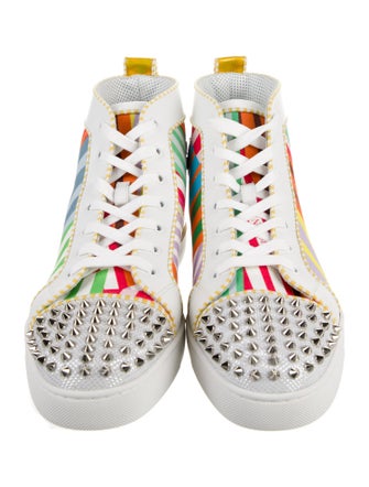 Christian Louboutin Rockstud Spike Canvas Sneakers
