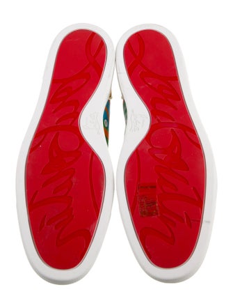 Christian Louboutin Rockstud Spike Canvas Sneakers