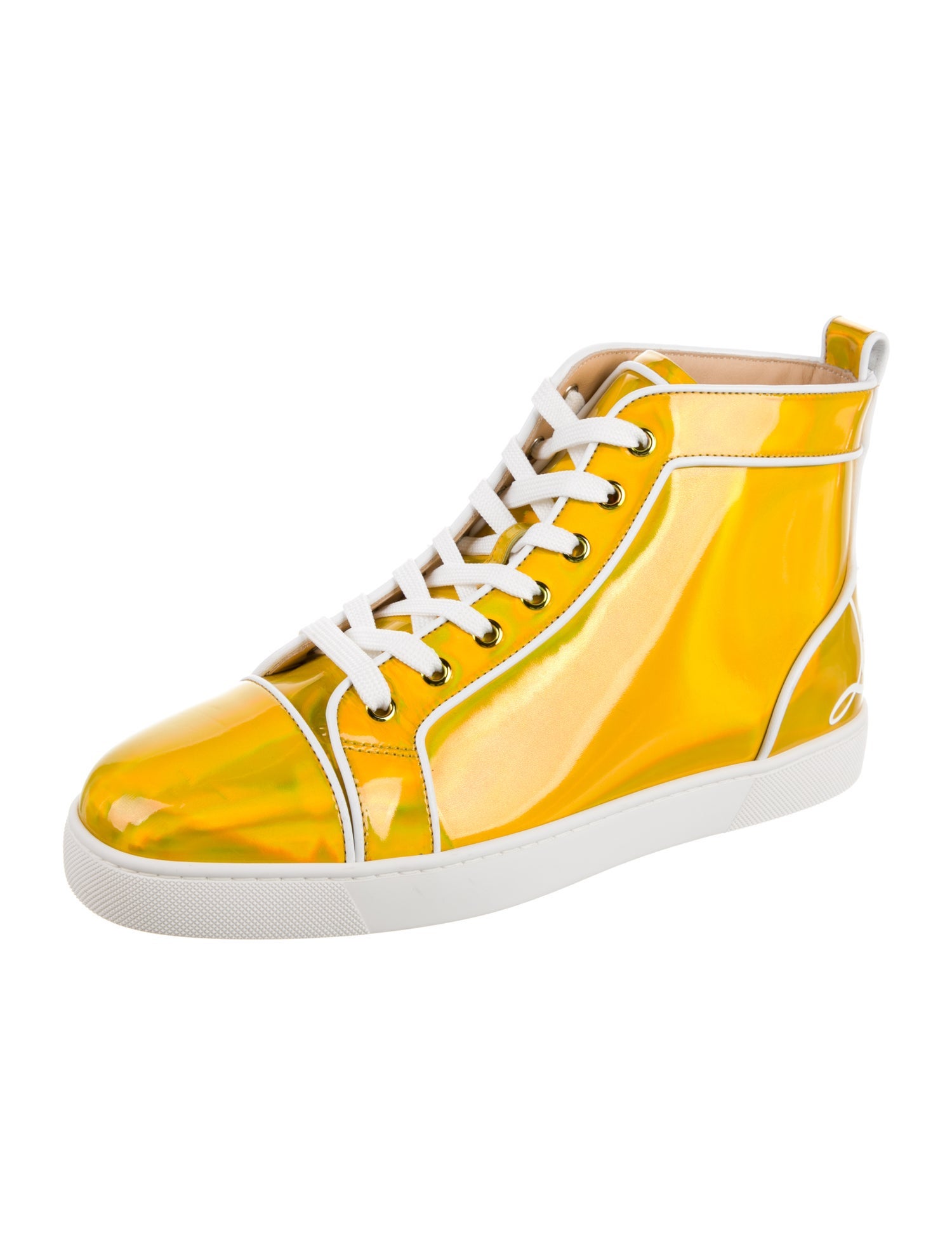 Christian Louboutin Patent Leather Printed Sneakers