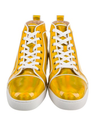 Christian Louboutin Patent Leather Printed Sneakers