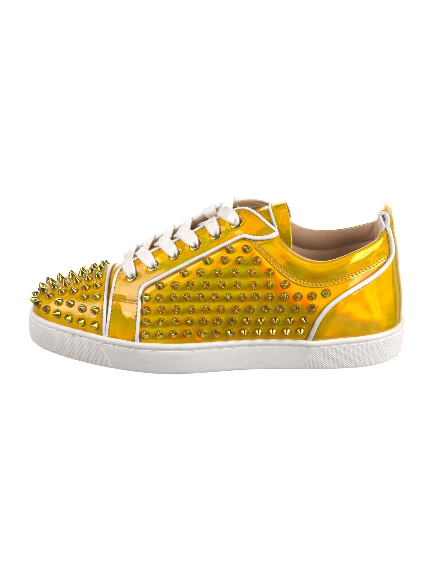 Christian Louboutin Rockstud Spike Patent Leather Sneakers