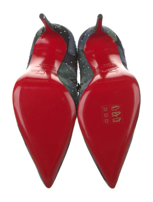 Christian Louboutin Suede Floral Print Boots