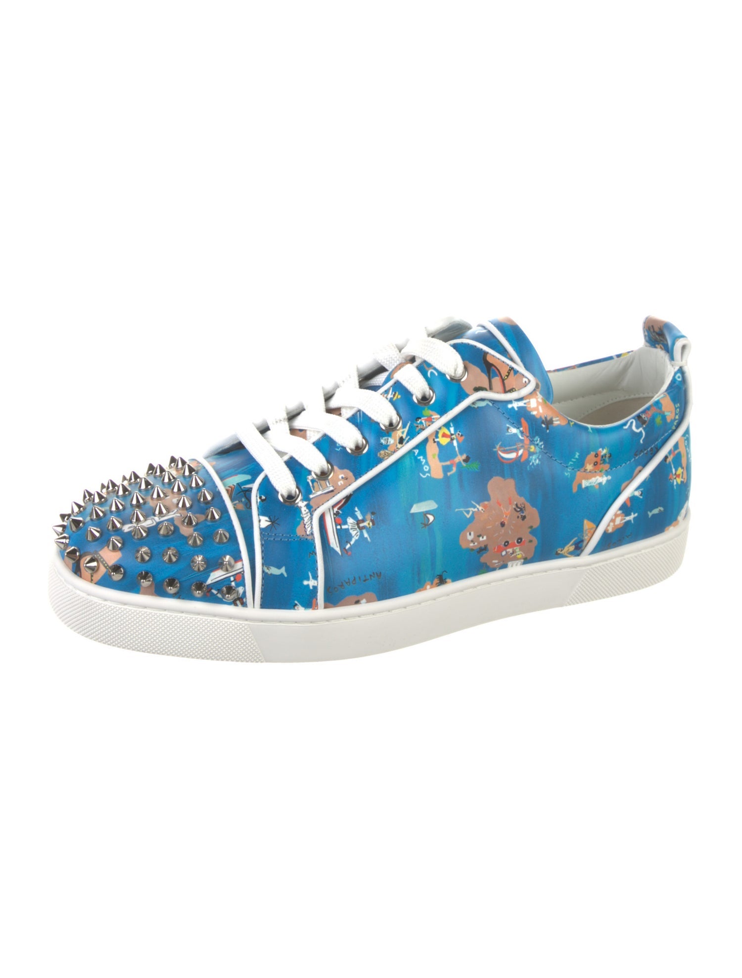 Christian Louboutin Leather Printed Sneakers