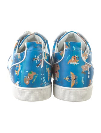 Christian Louboutin Leather Printed Sneakers