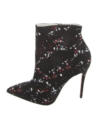 Christian Louboutin Canvas Floral Print Boots